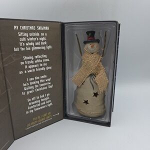 2017 Collective Goods Christmas Snowman at Night Collectible Light Up Figurine